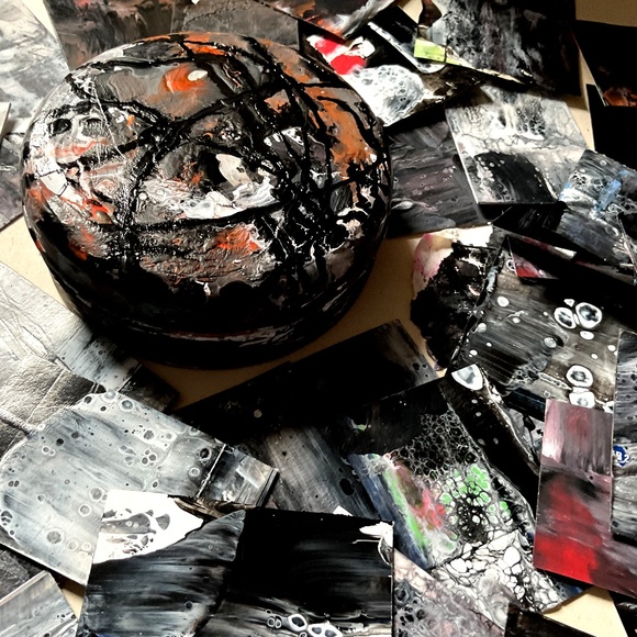 Junk Journal Pack 35+ Hand painted Pieces, Grunge Joy Collection 4- Limited Ed. - Picture 4 of 13